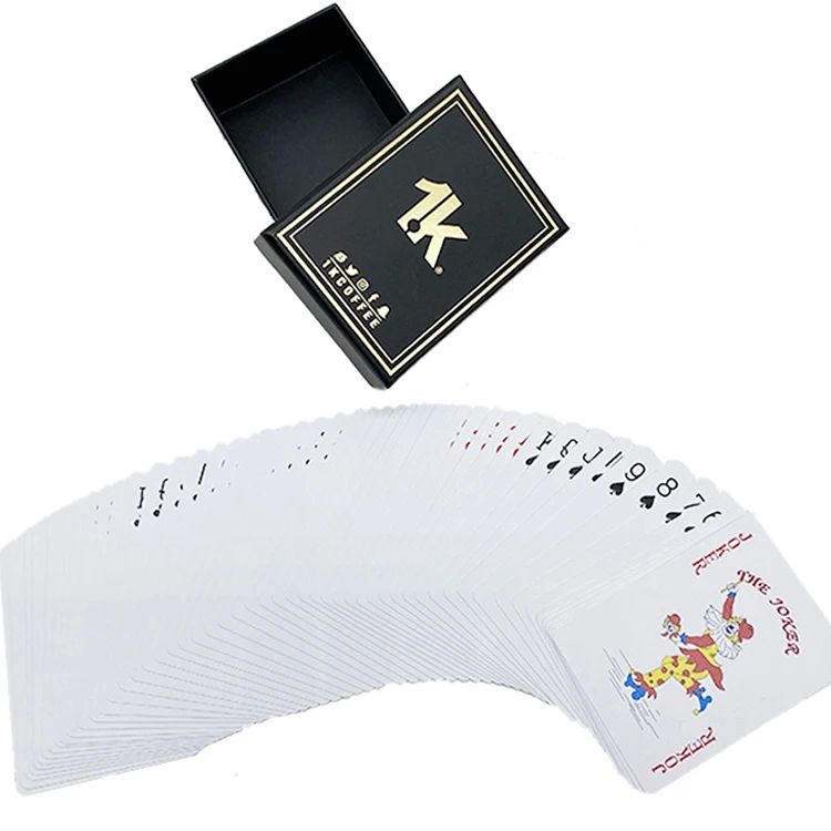 custom Plastic Poker cards Deck printing Gift Durable Waterproof Gold Foil PVC Playing Card Wholesale Plastic Playing Card