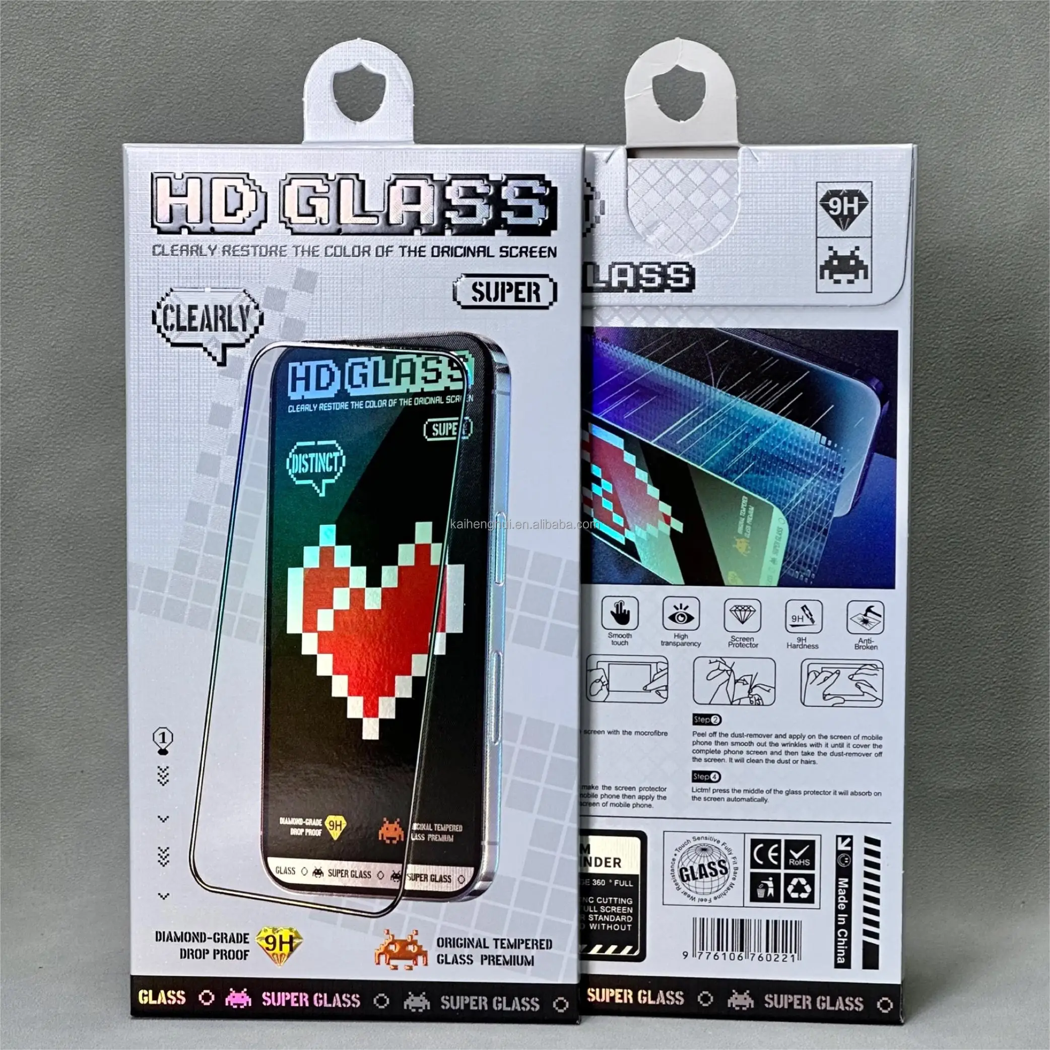 Cell Phone Protectors Tempered Glass Screen Protector Iphone 15 Pro Max retail packing