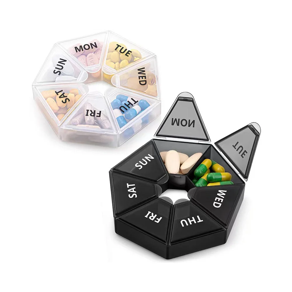 Plastic Pill Box Case Vitamin Storage Organizer Medicine Pill Container For Travel Candy Color PP Pill Box