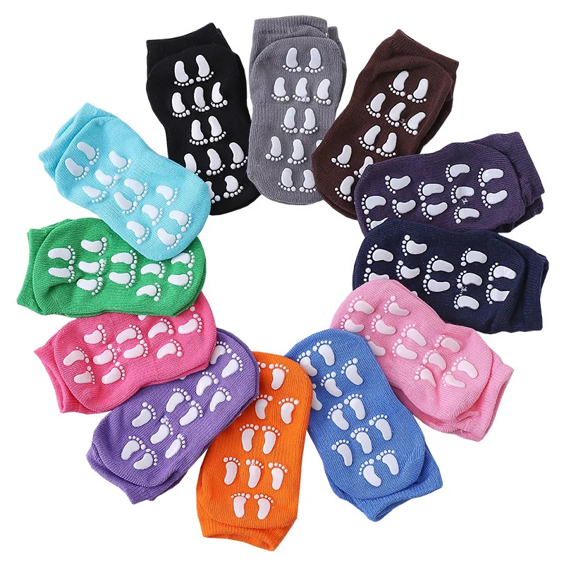 
Colorful antiskid trampoline Park grip antiskid ankle Pilates Yoga trampoline socks yoga socks 
