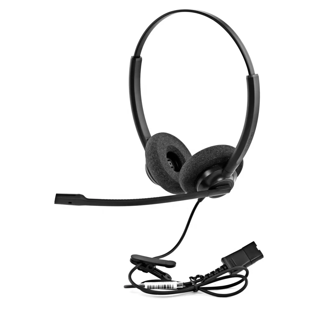 Reliable OEM Call Center Headset Noise Cancelling QD Plug Comfortable  Stereo Headphone for Prolonged Use