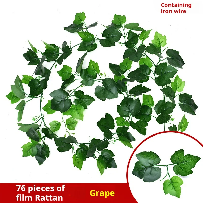 Artificial green plant fake leaves green radish grape ivy vine