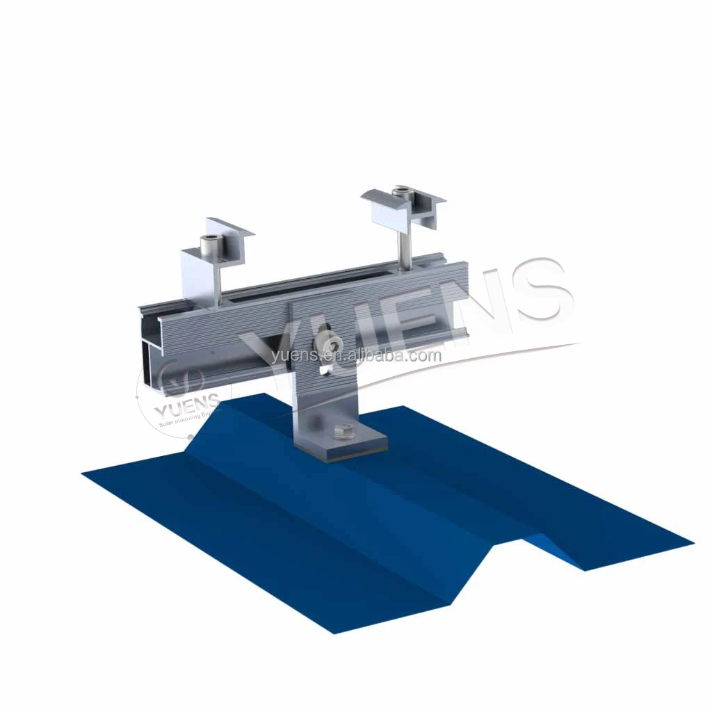 Yuens easy waterproof L Feet with Hanger Bolt solar PV mounting bracket Pitched Trapezoidal Tin Roof