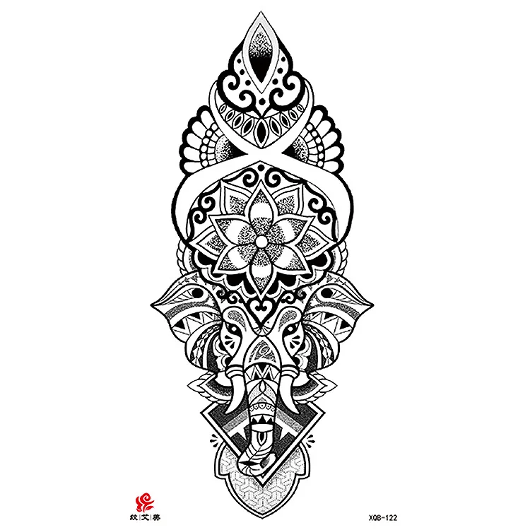 XQB 121-160 temporary flower sketch printing tattoo sticker for sexy woman long time lasting permanent tattoo