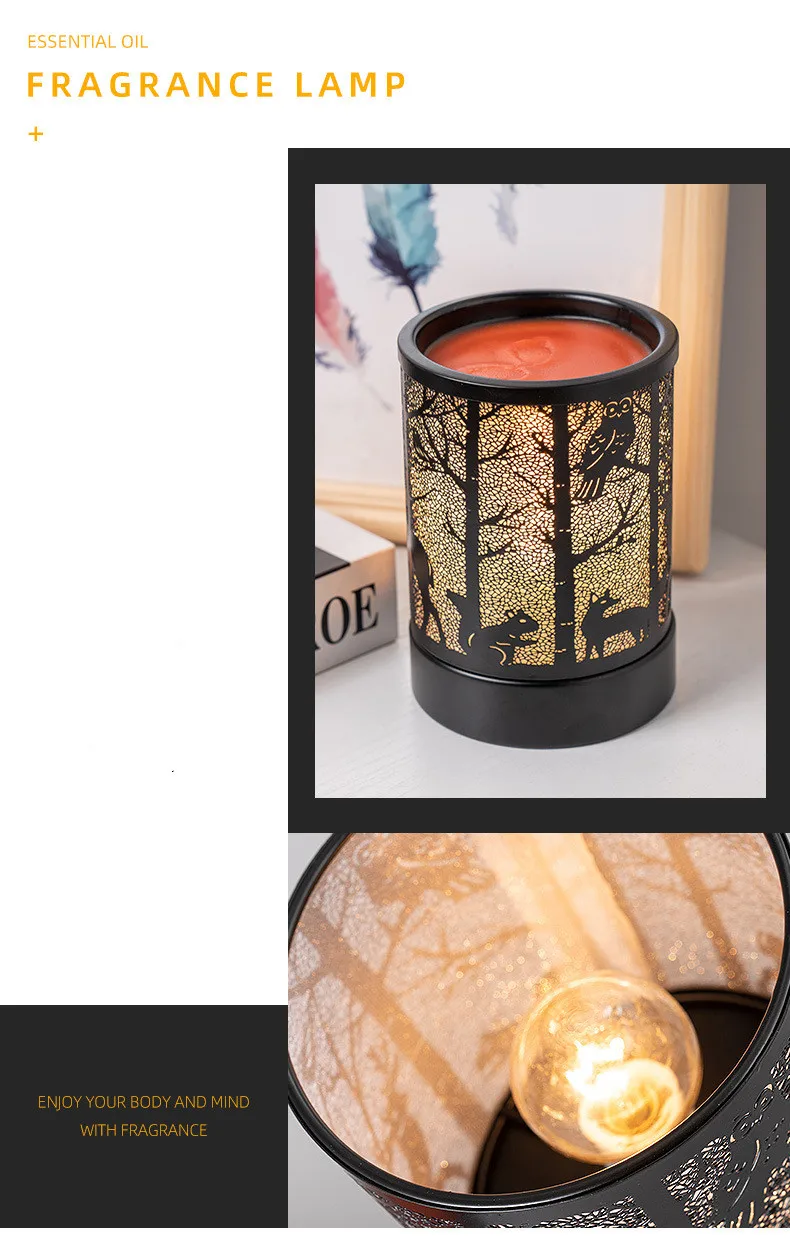 
Electric Candle Warmer Lantern vintage Nordic Style Aroma Burner Oil Burner Fragrance Table Lamps for home decoration aroma 