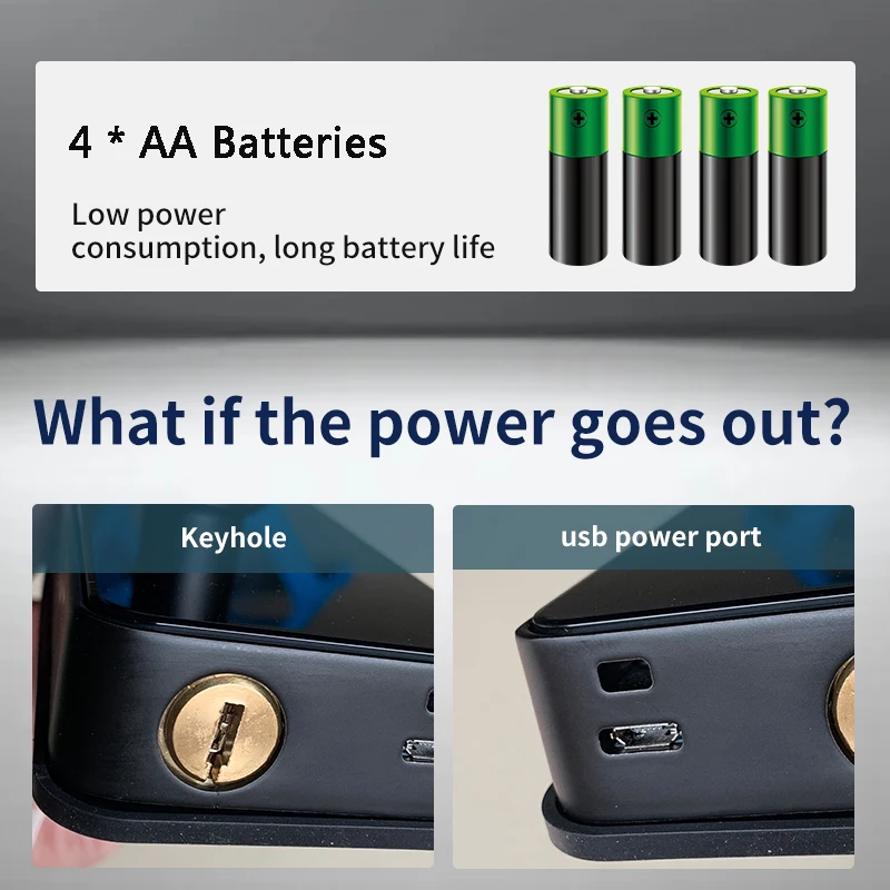 QLEUNG Smart locks S819 tuya ttlock app control unlocking with fingerprint password card and Key digital wifi door Lock