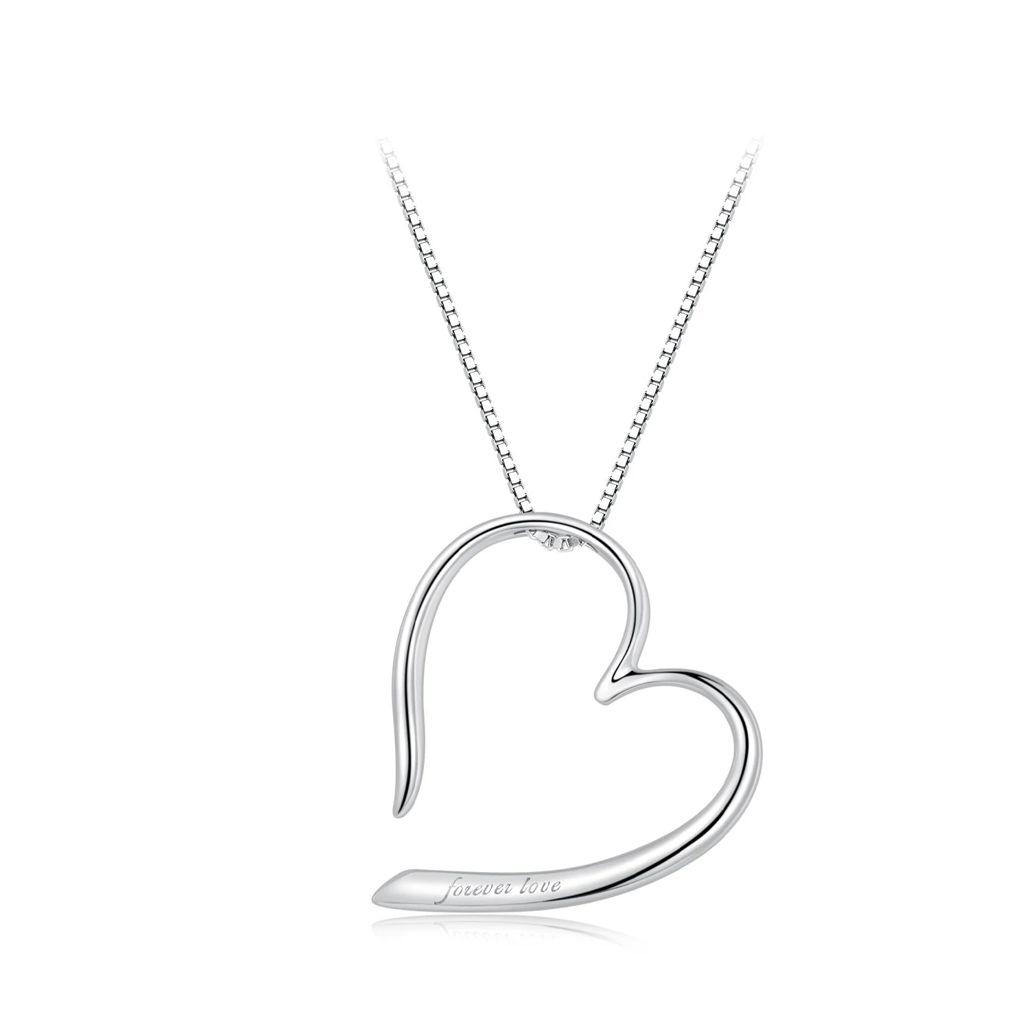925 Sterling Women Simple Heart Pendant Necklace Magic Necklace stackable with rings DIY Jewelry Wedding Anniversary Gift BSN341