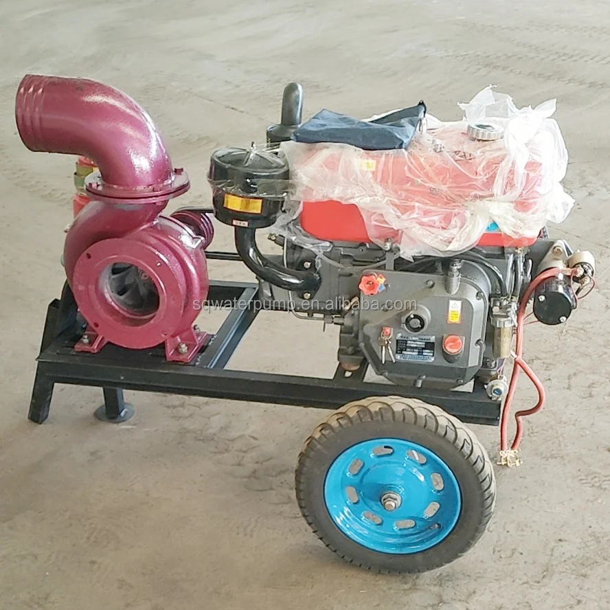 In stock 6inch 12hp energy saving diesel pump large flow agricultural irrigation system water pump unit with diesel engine