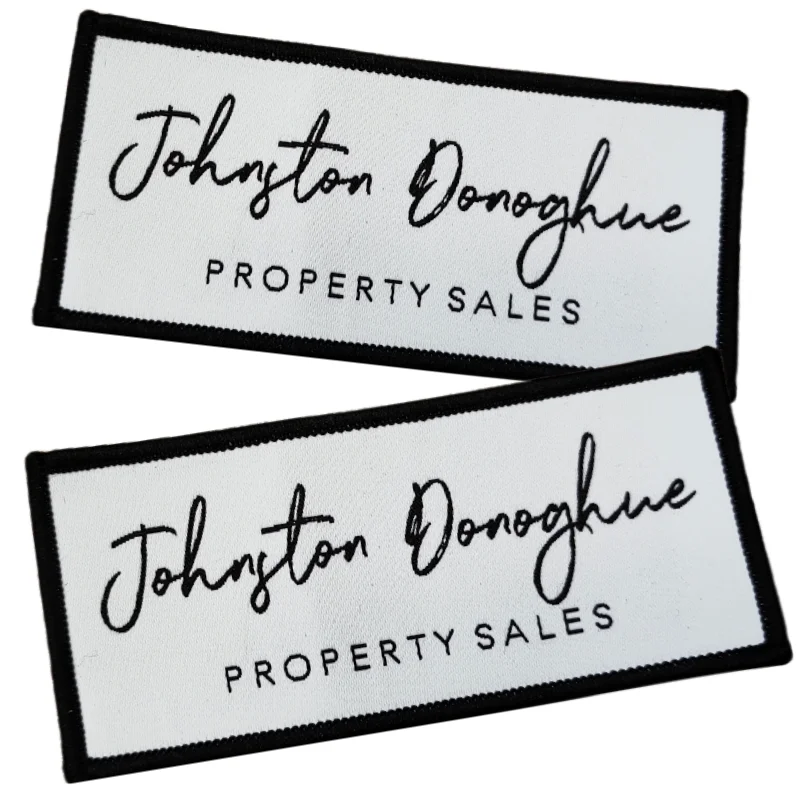 Custom LOGO Embroidery Patch Woven Factory Direct Supply Organic Cotton Fabric Tag Clothing Labels Woven Label for Apparel