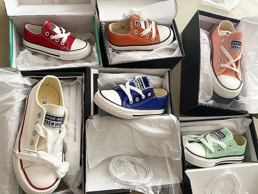 Оптовая продажа, детская обувь, школьная обувь на шнуровке, высокие холщовые ботинки, детская повседневная обувь