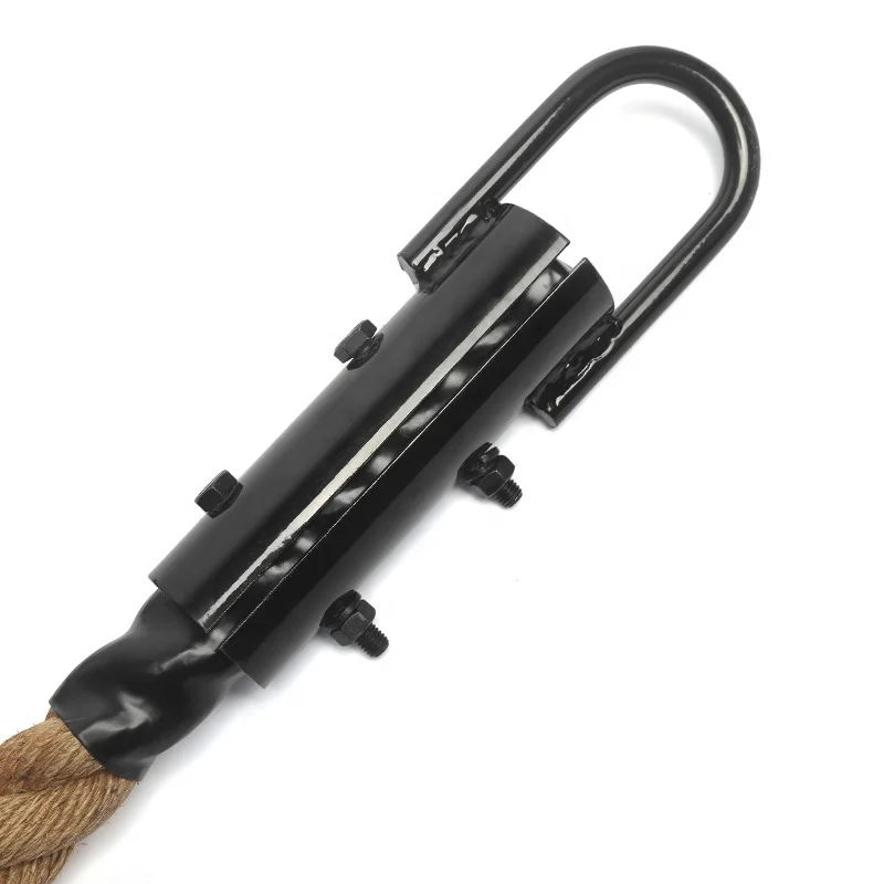 Gym Equipment Climb Rope Dia 50mm Training Rope With Hook Body Building Jute Climbing Rope