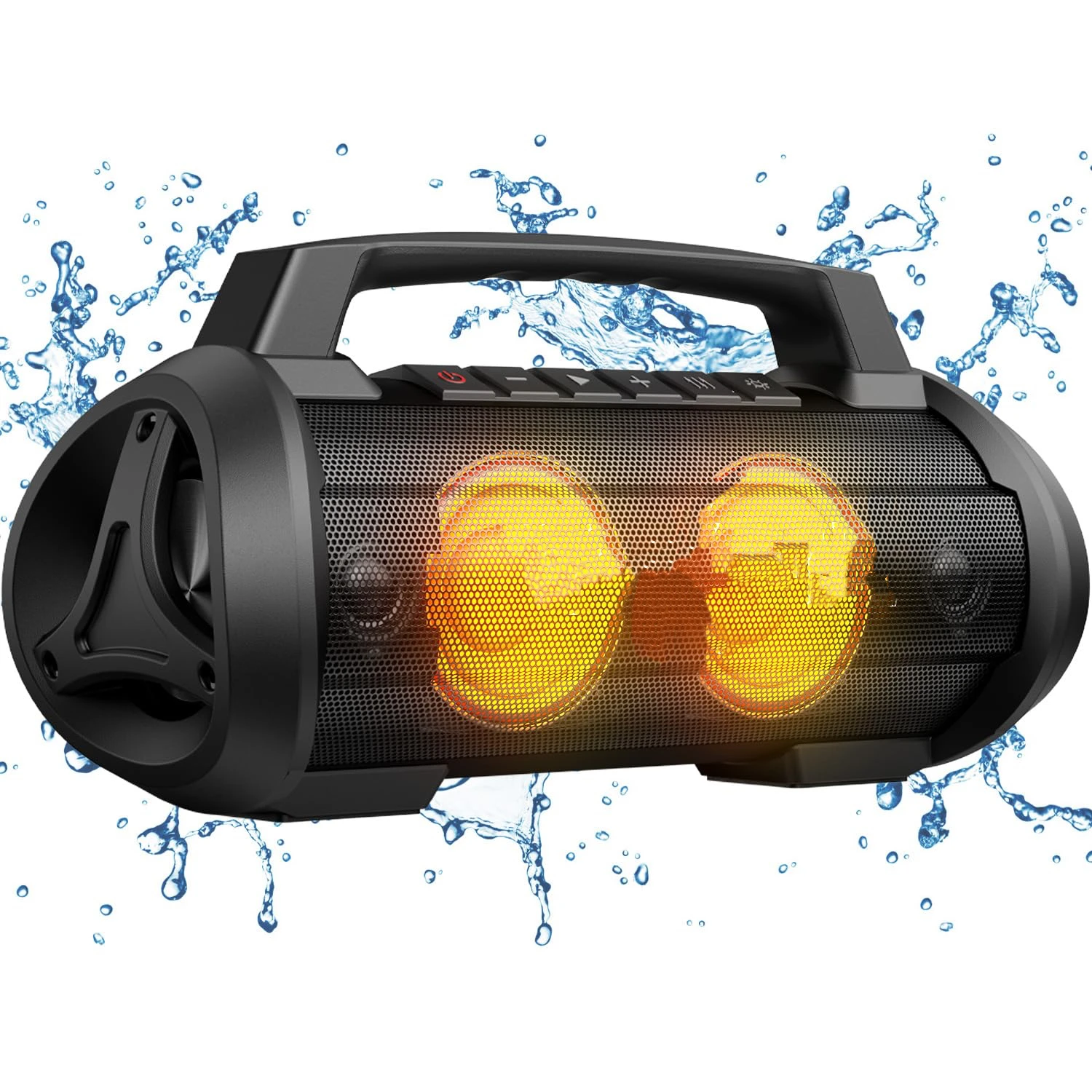 Portable Bluetooth Speakers Waterproof Speakers Bluetooth subwoofer Wireless Loud with Bass Hi-Fi Large Outdoor Speaker