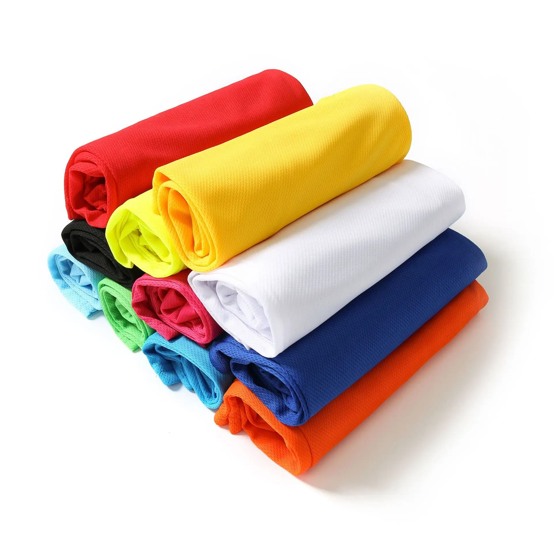 Wholesale 100% polyester custom logo tshirt printing quick drying fit men and women sports T-shirts