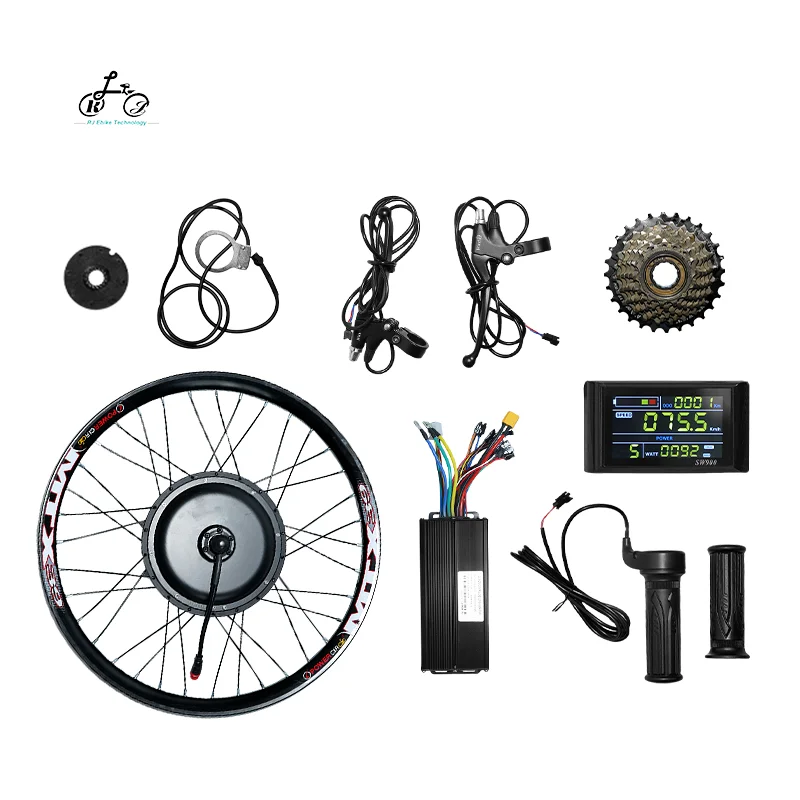 Ruijie Hot Selling ebike power upgrade to hub and electric system kit twist throttle