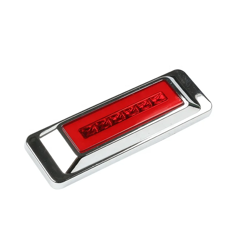 High power dual led  oval rectangle side marker turn led lights w/chrome bezel for universal truck towing trailer RV bus etc