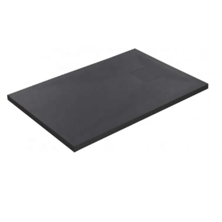 Modern Shower pans Black Stone SMC Shower Base Artificial Stone Shower Trays for Bathroom