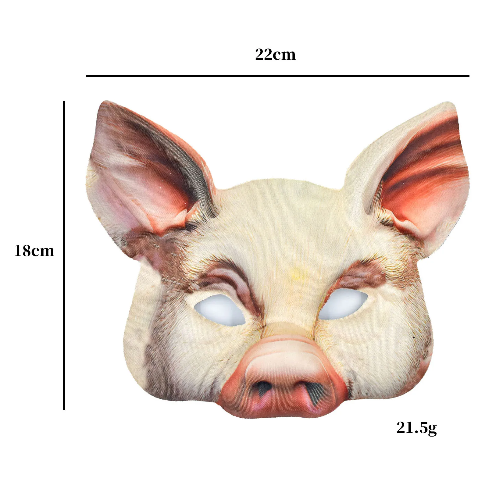Cosplay Realistic Half Face Pig Mask Halloween Animal Scary Mask For Adults Children