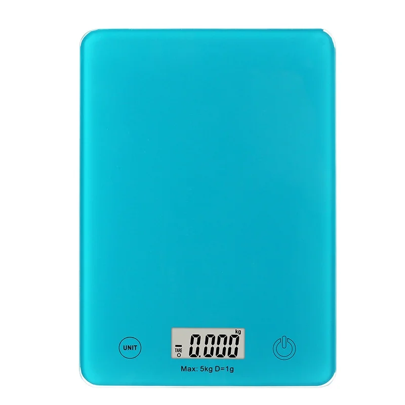 5kg tempered glass platform food kitchen scale LCD display digital kitchen scale