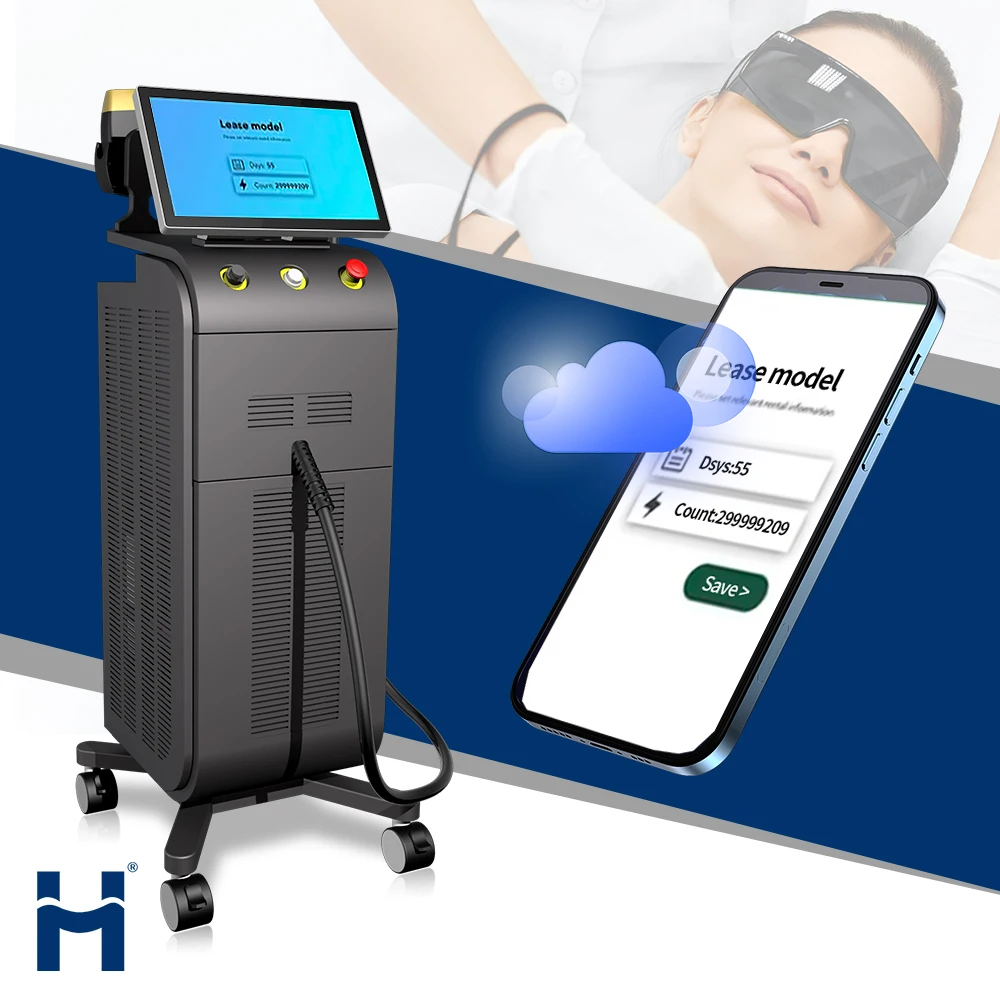 High Power Huamei Laser 808nm Diode Laser Hair Removal 3 Wavelengths Laser Hair Removal Beauty Machine