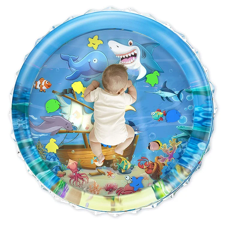 Hot Selling Tummy Time Baby Water Mat Baby Toddler Girl Inflatable Play Mat Floating Tummy Time Toys Eco PVC 2022 CN;GUA