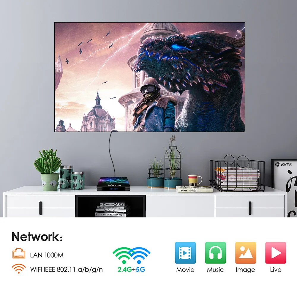 Android 9 0 ТВ-бокс X88 King 4K медиаплеер 2 4G /5G двухдиапазонный Wifi Смарт для
