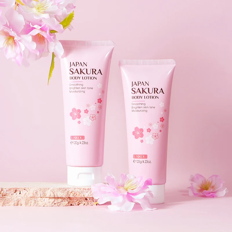 Japan Sakura Skin Care Series Daily Body Care 120g Whitening Moisturizing Smoothing Body Lotion For Women