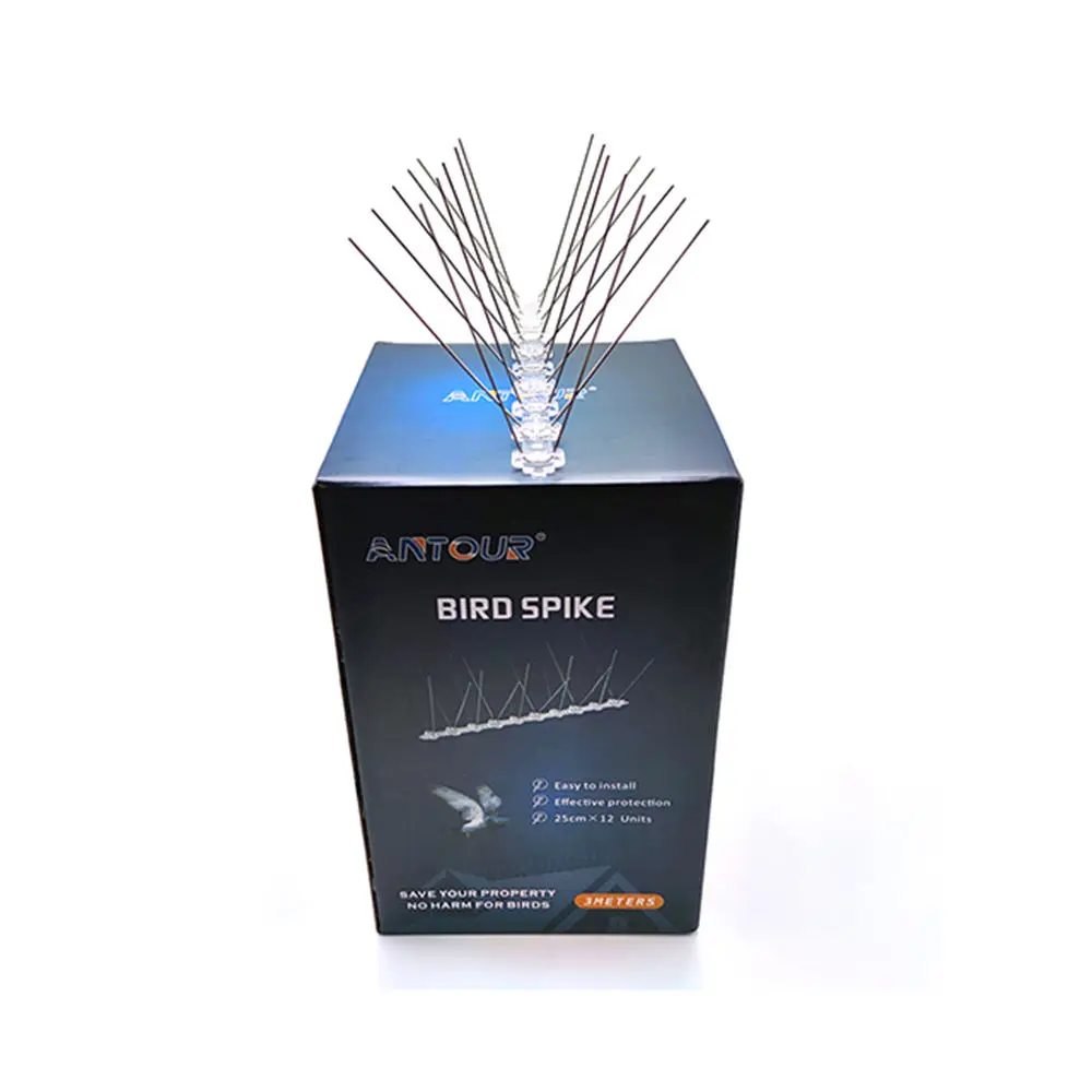 Bird Spikes Pigeon Spike Transparent Stainless Steel Anti Bird 20 Spikes for Animal Control Use Color Box Packing Hot Sales 13cm