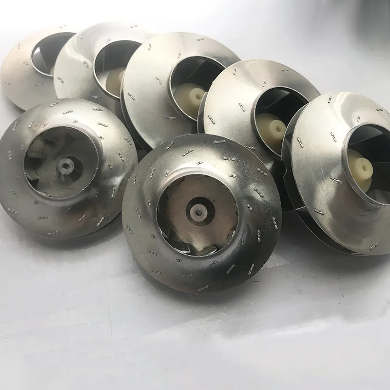 56mm mini Aluminum alloy impeller Hot sale aluminum fan impeller for burning machine fan blade