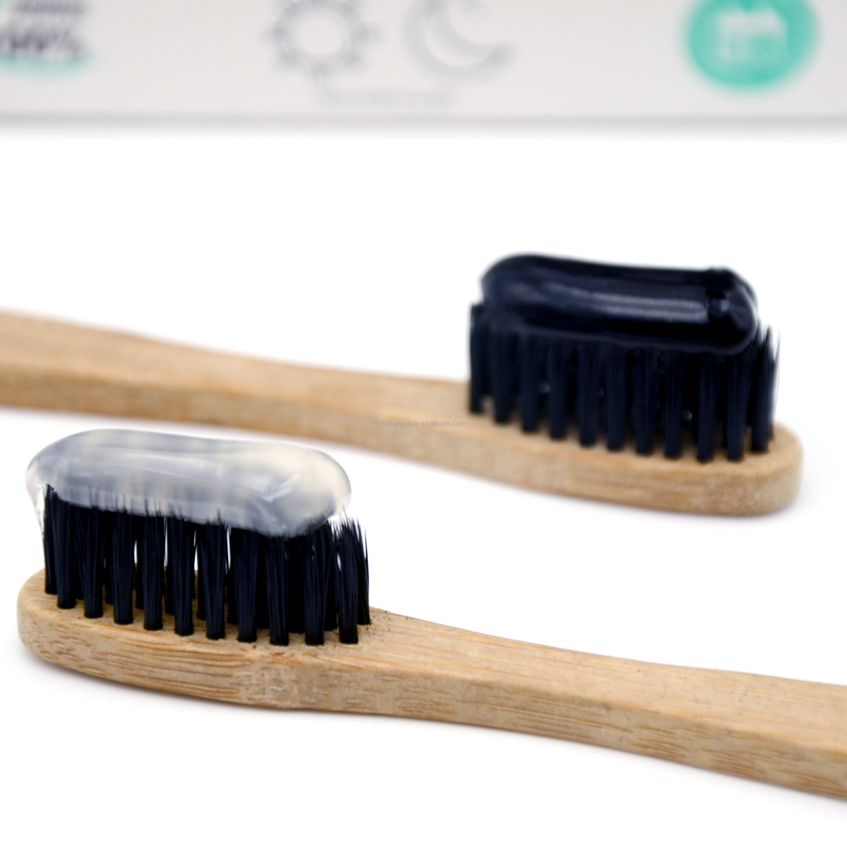 Chinese factory teeth whitening charcoal transparent day and night toothpaste dentifrice with high quality