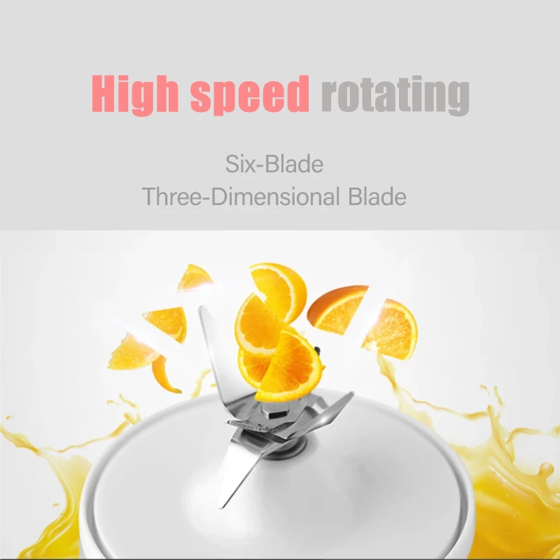 Mixer Cup Sport Milk Shake Electric Blender Cup and Cup Portable Blender Plastic for Professional Blender Push Button 14000rpm