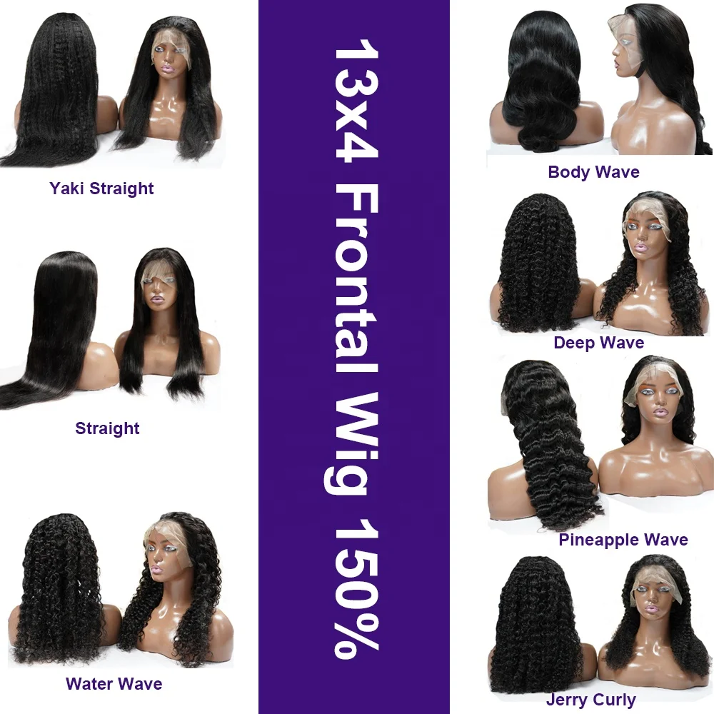 Peruk Full Perruque Indienne Naturelle Avec Lace Frontale,Perruque Bresilienne Humaine Lace Frontal Closure 360 Wig
