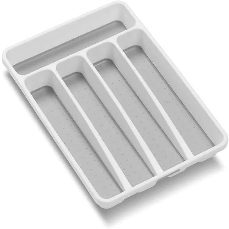 
Classic Small Silverware Tray 5-Compartments Sort Flatware Utensils and Cutlery 