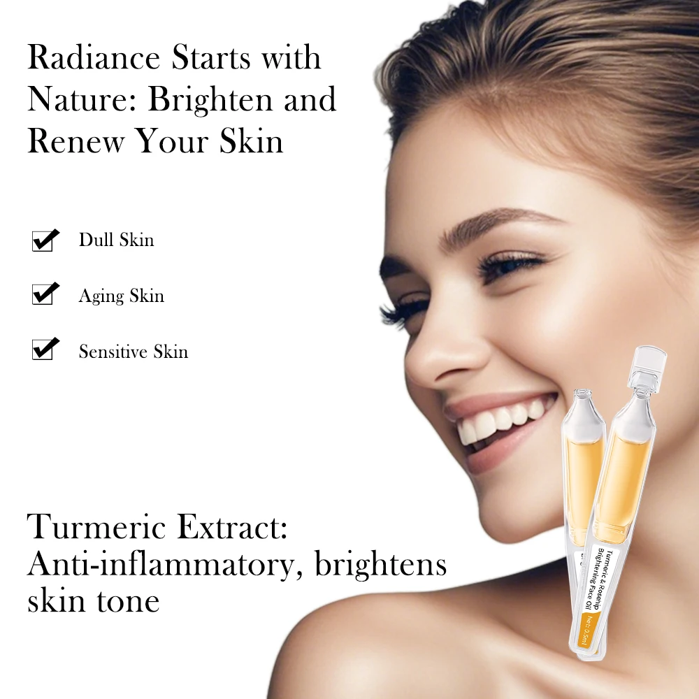 Krone Custom Logo Sea Buckthorn Oil Regenerating Turmeric Rosehip Brightening Face Oil For Dull Skin