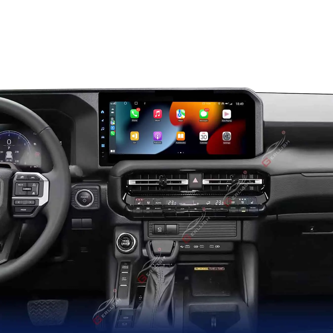 12.3' RoadNavi Custom Android 13 Car radio for Toyota Prado Land Cruiser 250 2024 Car Dvd Gps Wifi 4G Dsp Carplay 360
