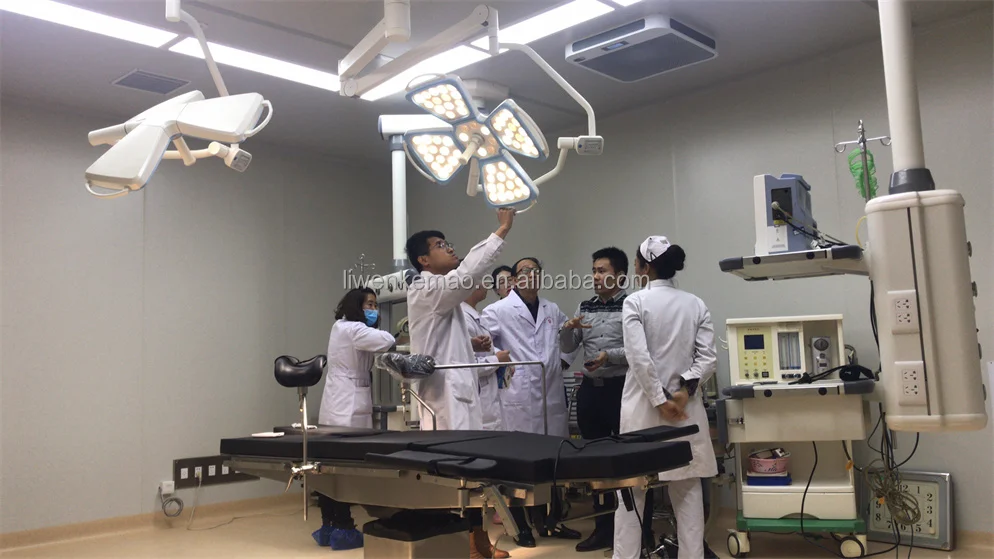 Surgical shadowless light ceiling led operating lamp manufacturer with optional camera