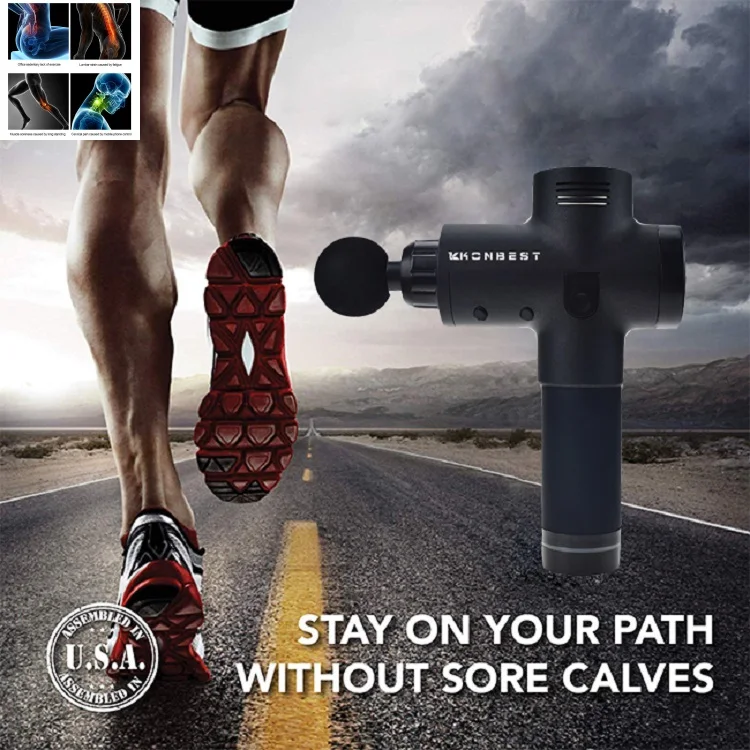 2021 New Custom Design Sports Hand Held 24V Electric LCD Screen Pistol Deep Tissue Muscle Massage