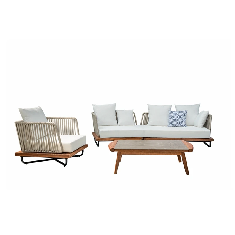 Popular design teak rope outdoor furniture teak patio furniture set outdoor outdoor furniture teak sofa