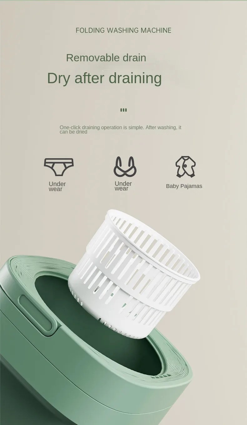 Laundry Foldable Mini Small Washer For Washing Baby Clothes 6