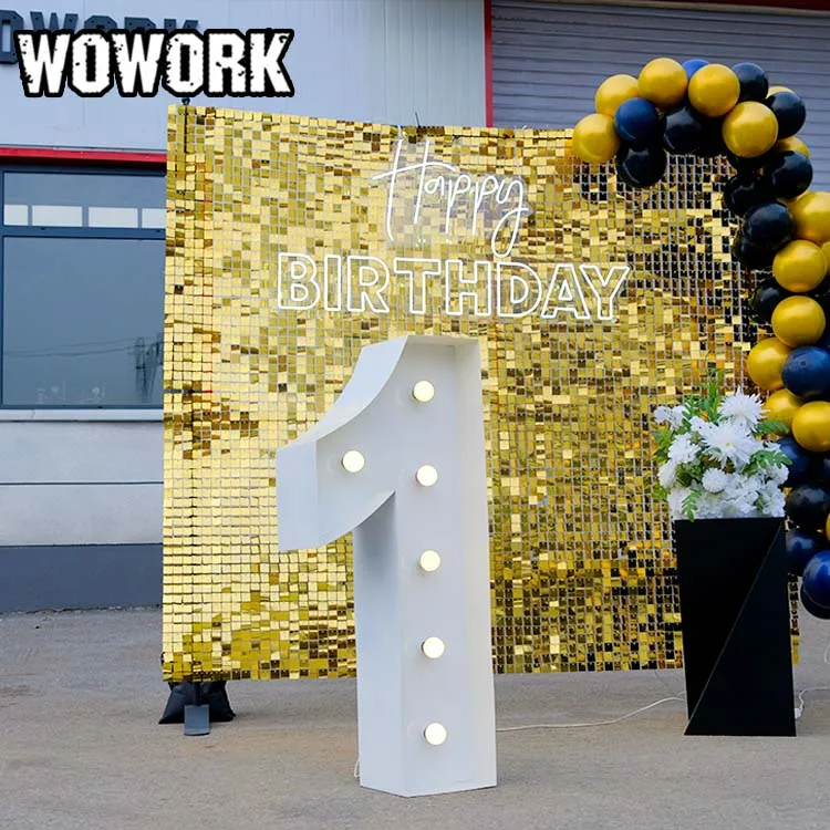 2024 WOWORK fushun свадебные принадлежности водонепроницаемые идеи для вечеринки светодиодные лампы больших детских букв планирования мероприятий