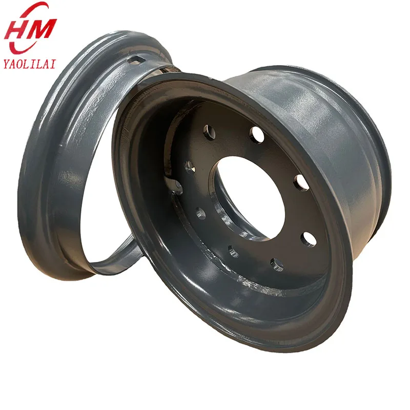 China forklift rim 5.00F-10 steel wheel rims 2pcs rims for 650-10 tires