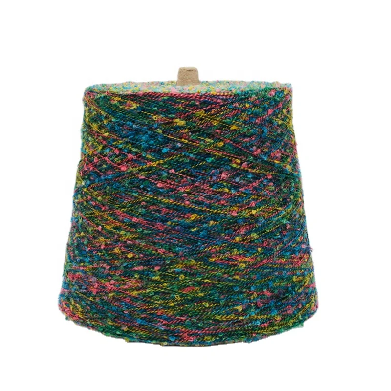 1/13NM 70% Acrylic 30%Polyester Space Dyed Loop Fancy Blended Yarn For Hand Knitting