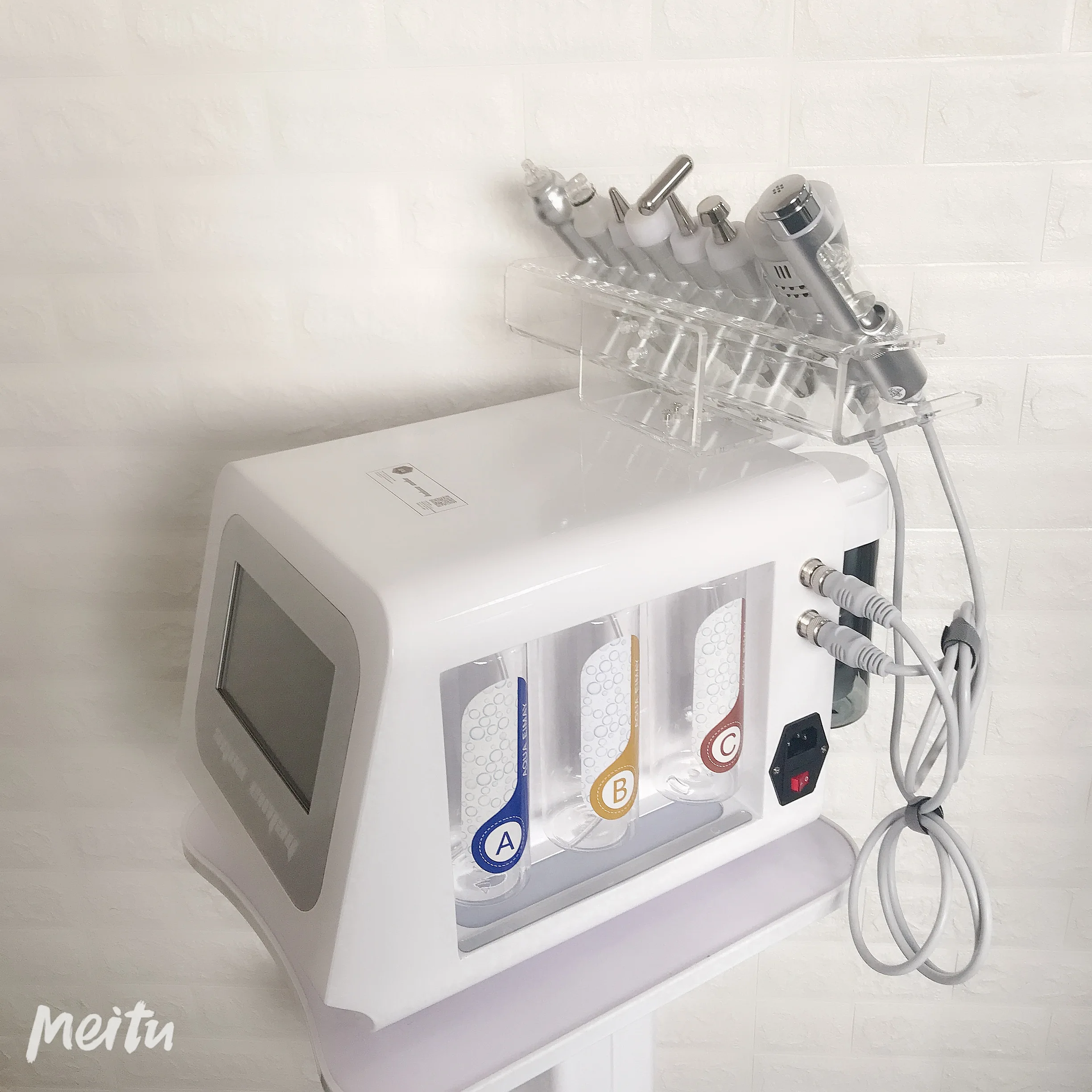 HydroDermabrasion Facial 9 Handle Water Oxygen MicroCarving Peeling Machine Skin Care Deep Cleansing Jet Moisturizing Instrument