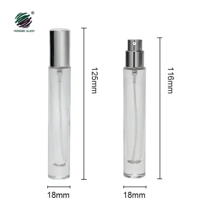 Hot sale cosmetic packaging products round shape 30ml glass perfume bottle with aluminum lids customized logo