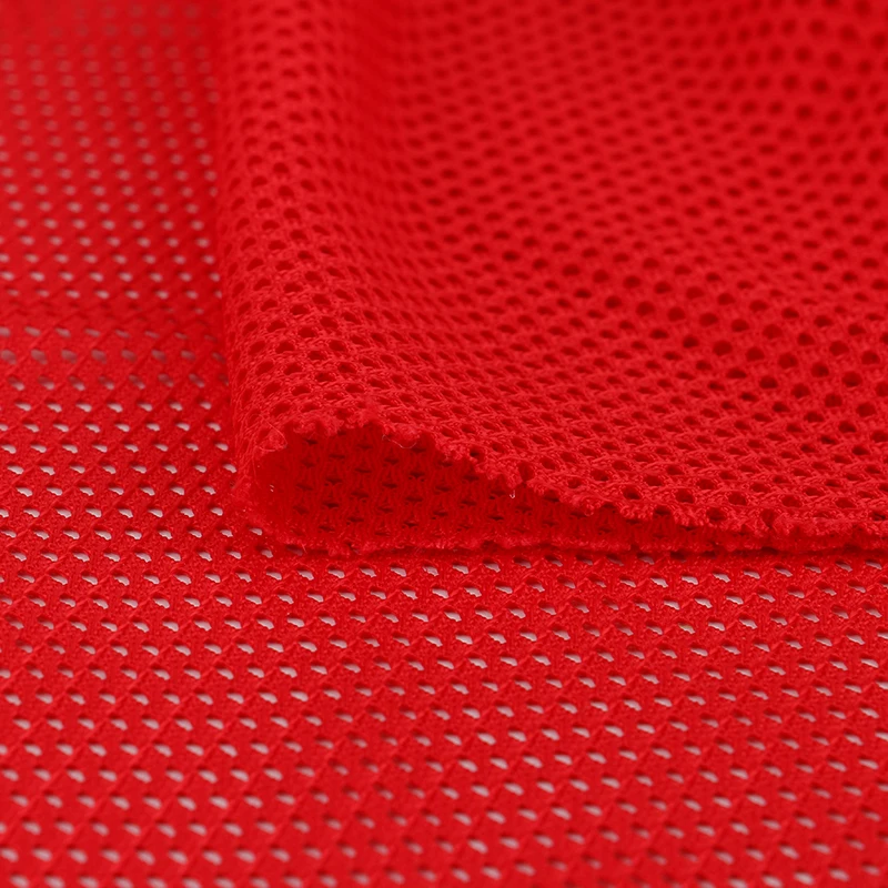 
red mesh fabric for clothing bags sports 