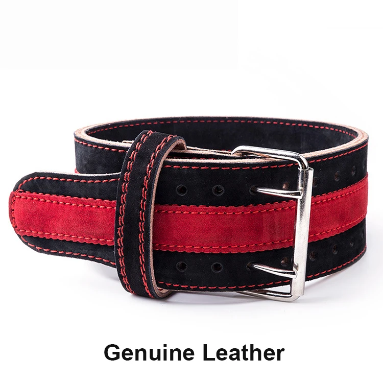 High Quality Unisex Authentic Leather Gym Back Support Weight Lifting Belt