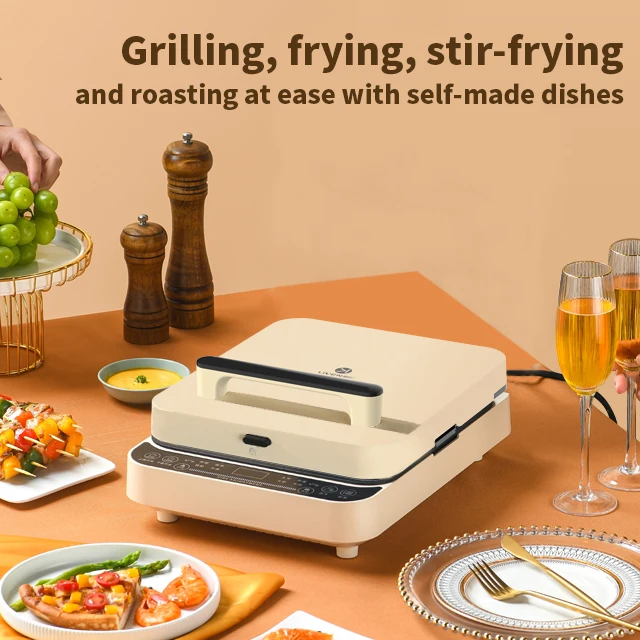 High quality product Grilling Press Plates Mini Pancake Maker Cool Touch Handle shapes non stick electric grill