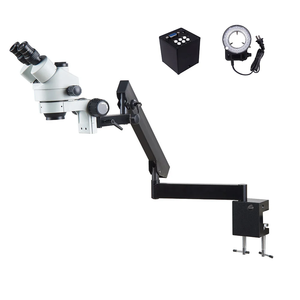 7X-45X Trinocular Stereo Microscope with VGA Digital Camera for Observation and Detection