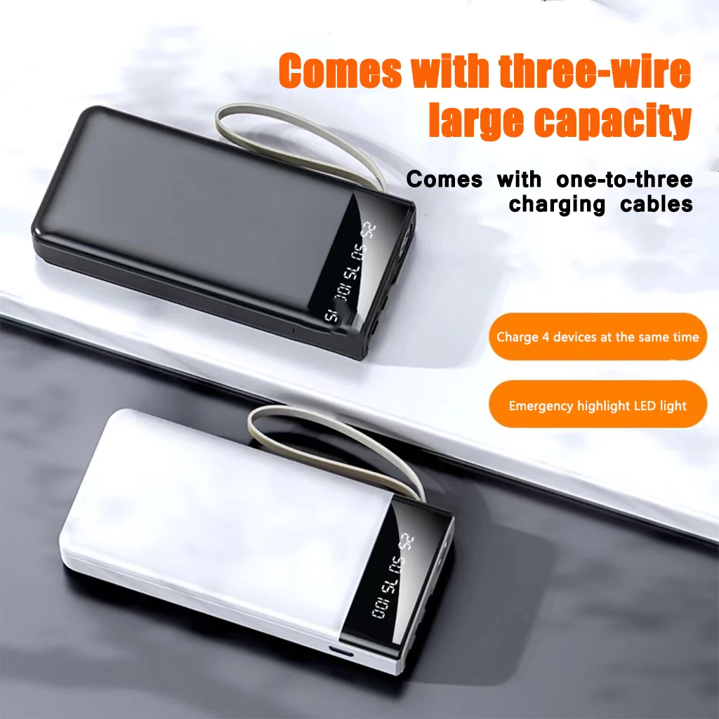 Super High Capacity Powerbank 20000mah Power Bank Mobile Phone Charger Power Supply 4 Output Power Bank