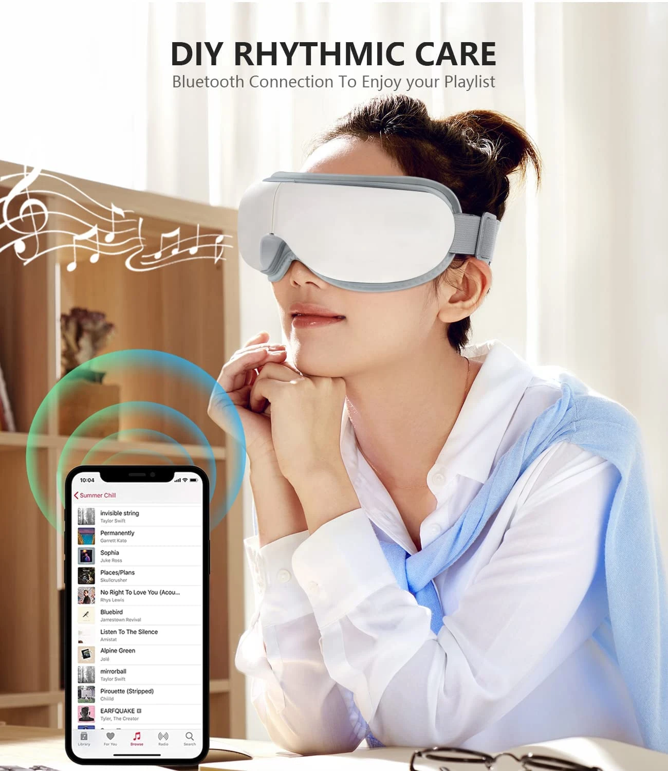 High quality kit heating cooling eye led massager