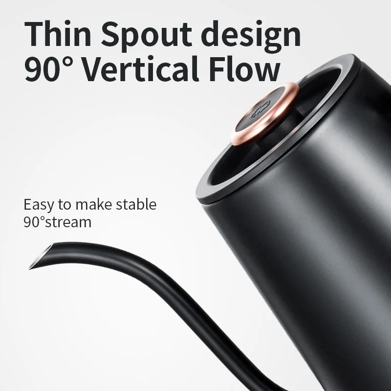 1500W 1.0 Liter Boil-Dry Protection Fish Smart Anti Scald Lid Stainless Steel Electric Pour Over Kettle